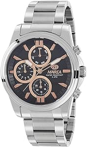 Reloj Marea Analógico Multifunción para Hombre B54128/1 con Armis de Acero y Esfera Negra y Rosegold